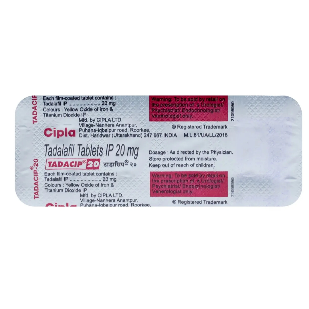 Tadacip 20mg Tablet - Image 2